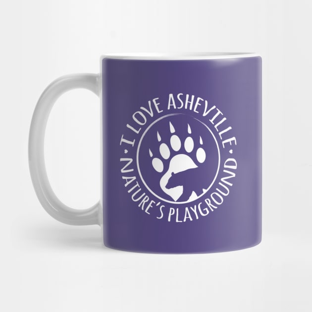 I Love Asheville, NC - Black Bear Paw - WO Plumb 15 by AVL Merch